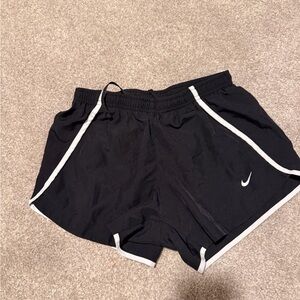 Nike Women's Black Athletic Shorts with White Trim